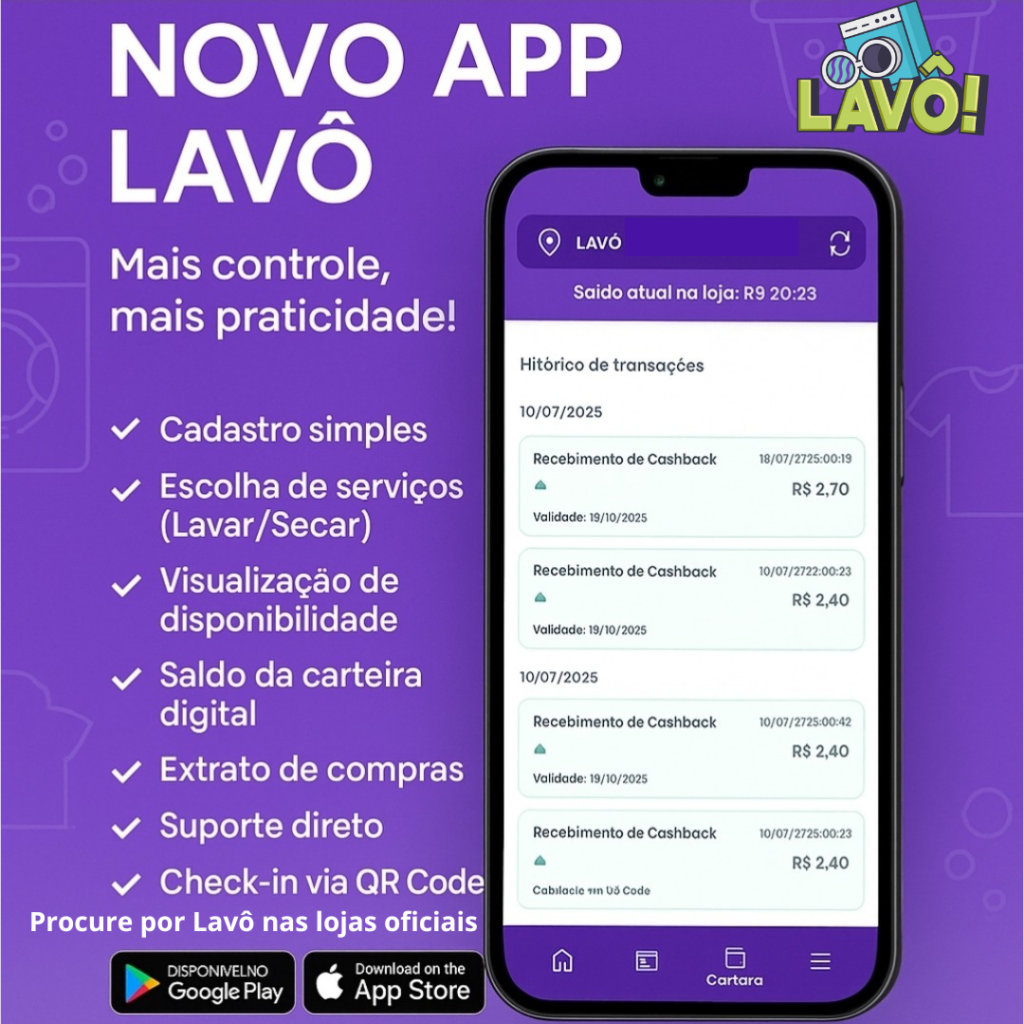 Venha para a loja já sabendo a disponibilidade de máquinas