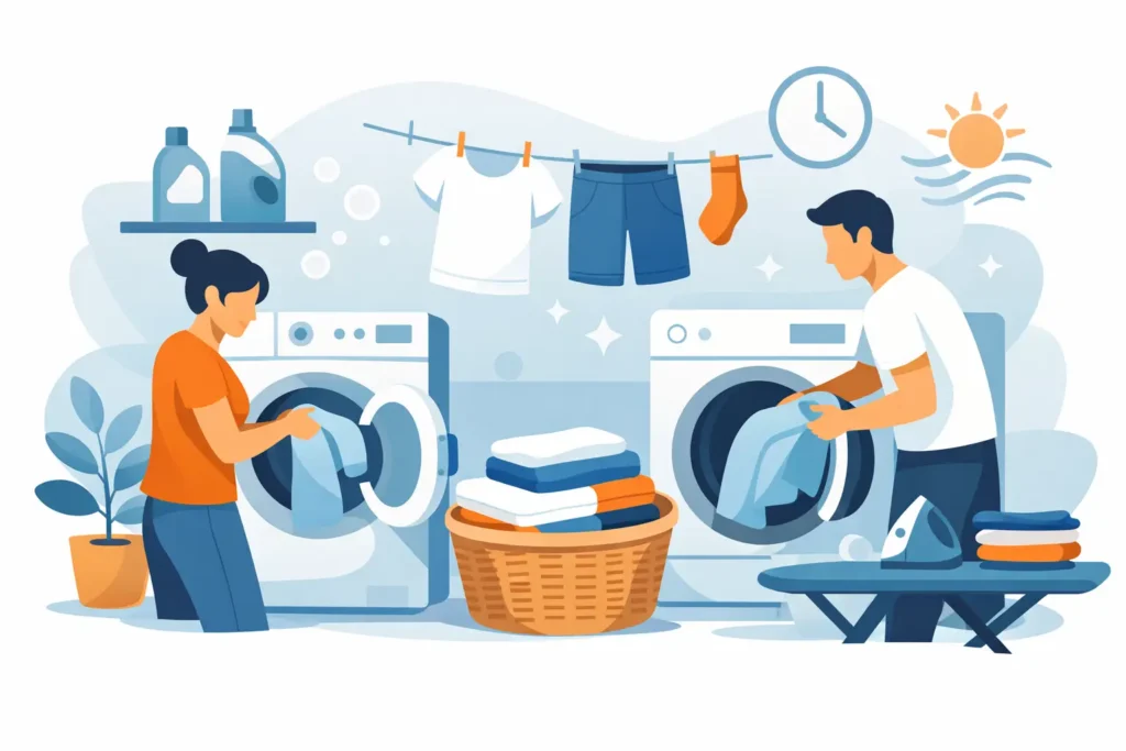Lavagem e secagem de roupas sem complicação