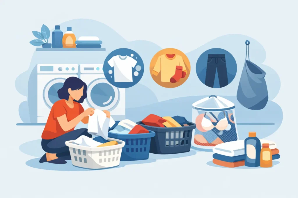 Como separar roupas para lavanderia sem erro