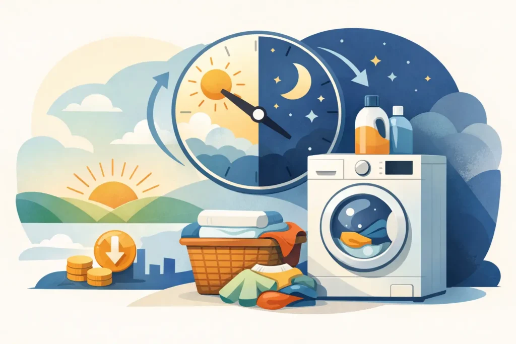 Melhores horários para lavar roupas e economizar