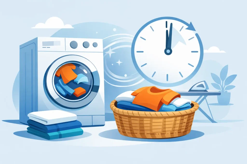 Secagem rápida: roupa pronta em cerca de uma hora